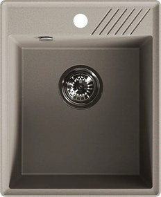 Laveo Hub, 1-komorový granitový drez 394x485x204 mm, béžová, LAV-SPH_410Y