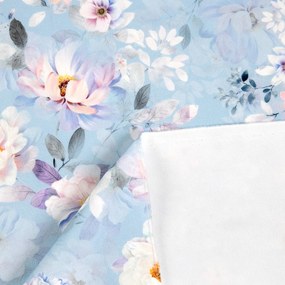 Biante Zamatový štvorcový obrus Tamara TMR-044 Jarné kvety na nebesky modrom 80x80 cm