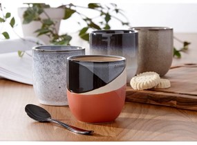 Čierno-biely kameninový hrnček Ladelle Cafe, 300 ml