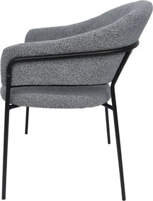 Jedálenská stolička Inga, holubia sivá štruktúrovaná látka