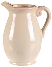 Váza/džbán krémová, 13 x 14 x 17 cm, veľká, 28 cm
