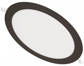 ECOLIGHT Zapustený LED panel 24W čierny - neutrálna biela