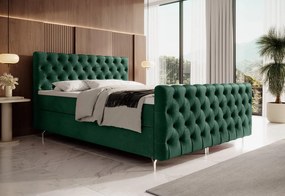 Čalúnená posteľ 180x200 ADRIA PLUS s úložným priestorom - zelená