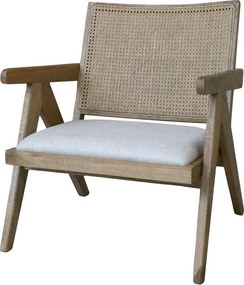 Prírodné drevené kreslo s výpletom Lounge Wicker - 65*70*77 cm