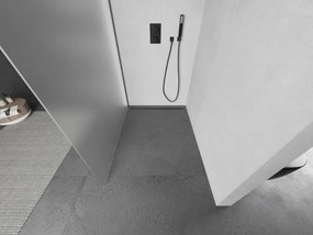 Mexen Kioto, sprchová zástena Walk-In 130 x 200 cm, 8mm sklo námraza, grafitový profil, 800-130-101-95-30