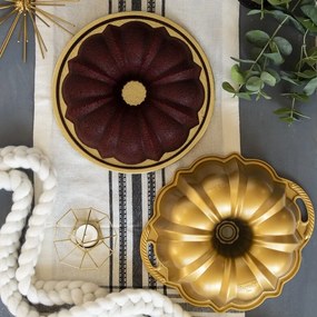 Forma na pečenie Nordic Ware Anniversary bundt veľká, 12 šálok, zlatá, 50077