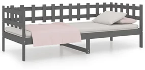 vidaXL Denná posteľ sivá 80x200 cm borovicový masív