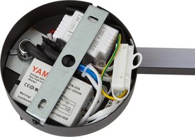 Moderný čierny 4-svetelný stropný bod GU10 50mm vrátane podsvietenia a 3-cestného vypínača - Back Up
