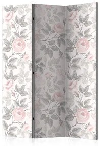 Paraván - Watercolor Roses [Room Dividers] Veľkosť: 135x172, Verzia: Akustický