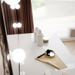 TOALETNÝ STOLÍK NESSIE ELITE 2 BIELY LESK + ZLATÝ