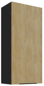 Horná kuchynská skrinka Carminia 50 G-108 1F (dub cremona + čierna). Akcia -23%. Vlastná spoľahlivá doprava až k Vám domov. 1128006
