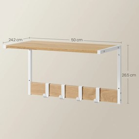 Set nástenných poličiek E1083 WT, biela, 2 ks