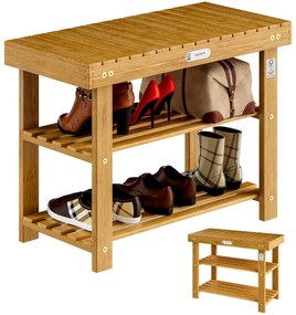 InternetovaZahrada Botník a lavica 2v1 agát - 70x33x46 cm