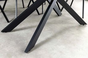 Rozťahovací keramický stôl Halia 160-200 cm biely mramor