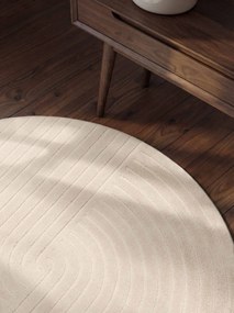 Vikosa, Kusový koberec Vikosa Arcura 106269 Cream White kruh, 120x120 (priemer) kruh, biela, obývacia izba