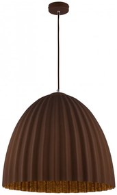 SIGMA Závesné moderné osvetlenie TELMA, 1xE27, 60W, 70cm, okrúhle, hnedé, mosadzné