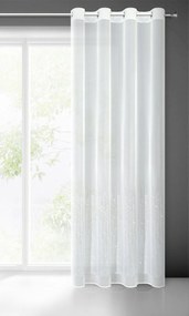 ZÁCLONA NA KRÚŽKOCH SOLEI 140X250 CM BIELA