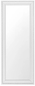Nástenné zrkadlo 50 x 130 cm bielo-strieborné VERTOU Beliani
