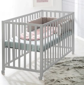 Sivá skladacia postieľka na kolieskach 60x120 cm Fold up – Roba