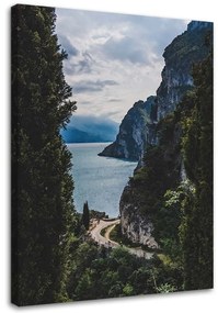Obraz na plátně Krajina jezerních hor - 60x90 cm
