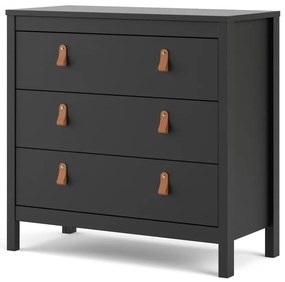 Čierna nízka komoda 82x80 cm Madrid – Tvilum