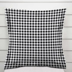 Biante Bavlnená obliečka na vankúš s lemom Sandra SA-060 Čierno-biele kocky 40 x 60 cm