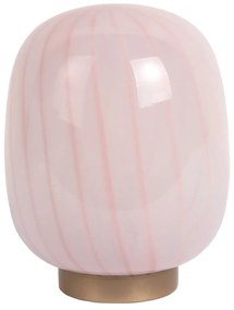 Svetloružová stolová lampa so skleneným tienidlom (výška 20 cm) Summer Globe – Leitmotiv