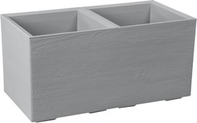 KVETINOVÝ ZÁHON KARO 800 × 400 mm, doska z recyklovaného materiálu, sivá*78923