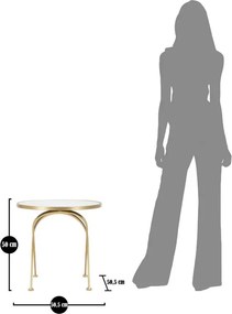 Odkladací stolík Glam 50 cm zlatý/mramor