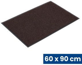 Odolná vstupná kobercová rohož s PVC, 60 x 90 cm, hnedá