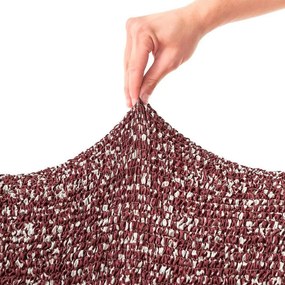 Bielastické poťahy GLORIA vínová rohová sedačka (š. 350 - 530 cm)