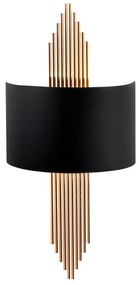 Nástenné svietidlo Miko I čierna/medená