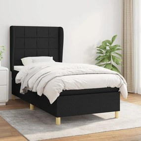 Boxspring posteľ s matracom čierna 100x200 cm látka 3128503