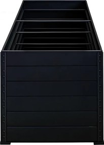 Trestles Zvýšená kovová posteľ Jumbo - čierna