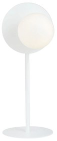 OSLO LN | Dizajnová biela stolná  lampa Farba: Opálove sklo