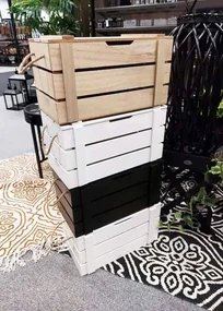Úložný box Smart, 19x19x36 cm, drevo