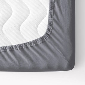Goldea jersey elastická plachta - tmavo sivá 90 x 200 cm