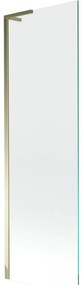 Mexen Next L, 1-krídlová vaňová zástena 60 x 150 cm, 6mm číre sklo, zlatý lesklý profil, 895-060-000-03-00-50