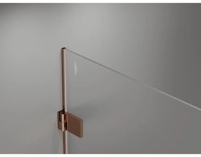 Mexen Lunar-B, výklopný sprchový kút ľavý 80 x 70 cm, 8mm číre sklo, profil medená matná, 832-080-070-65-00-L