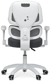 Detská pracovná stolička NANDU — sieť / látka, tmavo sivá