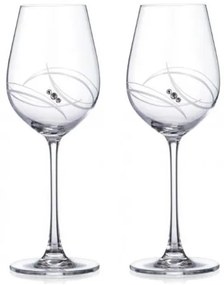 Diamante poháre na biele víno Atlantis s kryštálmi Swarovski 400 ml 2KS