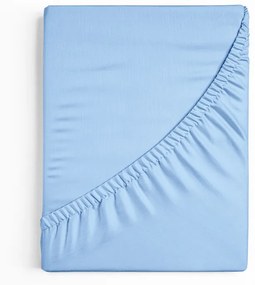Bavlnená plachta s gumou 180 x 200 cm svetlo modrá