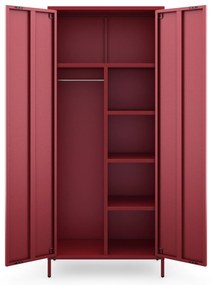 Šatníková skriňa FLAVIO, 800 x 1850 x 450 mm, Modern: červený farba