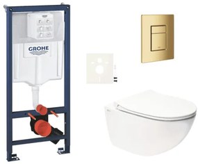 Závesný wc set do ľahkých stien / predstenová montáž Swiss Aqua Technologies Infinitio SIKOGRSIN11SCGL0