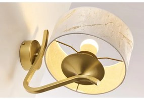 Jupiter 2111 - Nástenné svietidlo KASZMIR 1xE27/15W/230V biela/zlatá/mramorový dekor