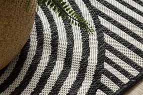 Koberec ORGANIC 2131 geometrický, krémový / čierny / naturálny