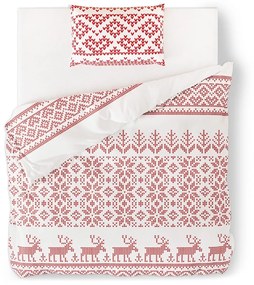 Bavlnená posteľná bielizeň Jolly bielo-červená