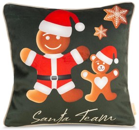 VIANOČNÁ DEKORAČNÁ OBLIEČKA NA VANKÚŠ GINGER 1KS 45X45 CM VZOROVANÁ