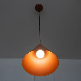 Závesné svietidlo na kábli ETNA II 1xE27/15W/230V pr. 25 cm oranžové