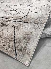 Okrúhly koberec Miami 129 BEIGE – béžový so vzorom Rozmer: 160 cm